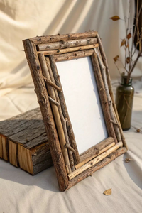 Marcos de Fotos de Madera Ecológicos Hechos de Madera Sólida, Forma Personalizada, Orientación Vertical para Exhibición en Mesa o Pared, India - Product Image 2