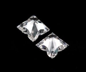 OM GEMS Par de Diamantes Cultivados en Laboratorio de Corte Llily de 2.50 ct, Color E,F, Claridad VVS,VS, Sin Conflictos, Forma Única, para Joyería Creativa - Product Image 4