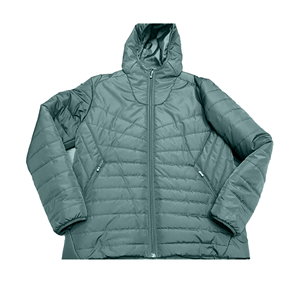 Veste matelassée à capuche pour homme, coupe-vent, fermeture éclair, couleur unie, manteau d'hiver décontracté, coupe régulière, rembourrage en polyester, vêtements d'extérieur - Product Image 1