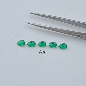 Piedra Preciosa Suelta de Ónice Verde Natural de 3x5 mm, Corte Facetado en Forma de Pera, Venta al por Mayor, Piedra de Ónice a Granel Más Vendida, Joyería Hecha a Mano, Proveedor Indio - Product Image 3