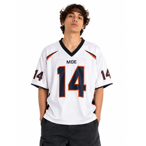 Maillots de football américain surdimensionnés de qualité supérieure, personnalisables, respirants, à séchage rapide, en mesh, OEM, antibactériens, unisexes, vente en gros - Product Image 1