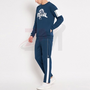 Conjuntos Deportivos de Felpa de Algodón para Hombre 2026, Trajes Deportivos Personalizados con Chaqueta Cortavientos y Cremallera Completa con Logotipo Impreso Personalizado - Product Image 4