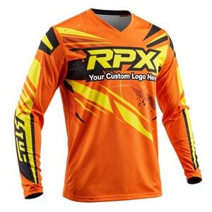 Jersey de Motocross Personalizado en Colores y Tallas a Medida, Bajo MOQ, Sublimado, Impermeable, Cortavientos, Ropa Deportiva para Pilotos, Ajuste Relajado - Product Image 2