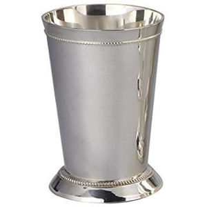 Coupe à Julep en cuivre durable avec détails perlés élégants et base sur pied classique pour servir les cocktails Moscow Mule avec style - Product Image 2