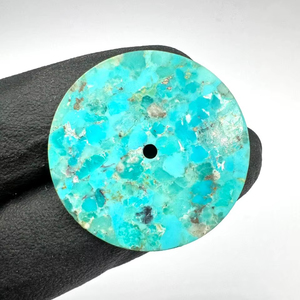 A K <b>Gems</b> Composite Turquoise Watch Dial Model Dial-20 31.50mm Round One-Sided Polished <b>Face</b> (Customizable Sizes & Shapes) - Product Image 1