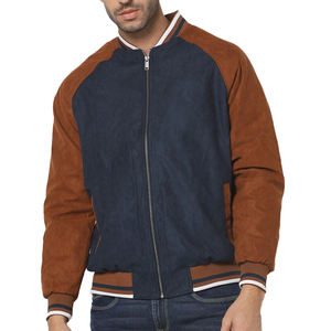 Chaqueta Varsity para Hombre, Cuello Alto, Cierre de Botones, Ropa de Invierno Informal, Tejido de Lana, Exterior Transpirable de Poliéster, 300g, Color Sólido - Product Image 1