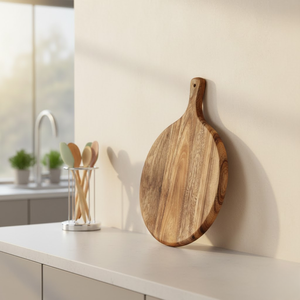 Tabla de Quesos y Charcutería Premium Grande de Madera de Acacia con Asa |   Tabla de Servir y Cortar Ecológica para Cocina y Regalos - Product Image 2
