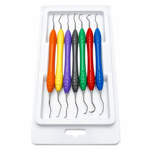 ชุดเครื่องมือขูดหินปูนทางทันตกรรม 7 ชิ้น ยี่ห้อ Gracey Curette ด้ามจับซิลิโคน ใช้กับเครื่องขูดหินปูนสแตนเลส ใช้ซ้ำได้ ฆ่าเชื้อได้ ได้รับมาตรฐาน CE - Product Image 3