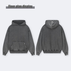 Sweat à capuche surdimensionné personnalisé pour homme, en tissu éponge solide 500 GSM, avec logo, 100% coton, style streetwear vintage, effet délavé à l'acide - Product Image 6