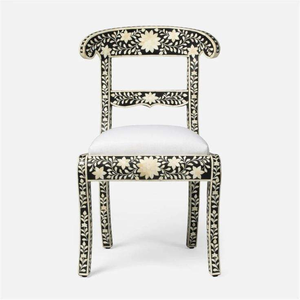 Chaises de salle à manger en os incrusté pour des espaces élégants, style moderne avec options de taille personnalisées, options d'incrustation haut de gamme - Product Image 2