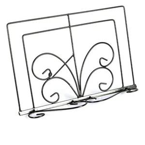 Soporte de Metal Forjado de Diseño Único para Libros de Cocina, Color Negro, para Decoración de Cocina, Sala de Estar y Hogar - Product Image 1