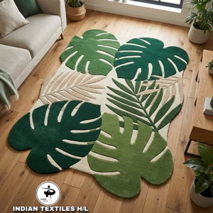 Dernier modèle de tapis de luxe en laine tufté à la main, design personnalisé, vente en gros, pour salon, de la marque INDIAN TEXTILES H/L - Product Image 1