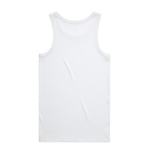 Camiseta sin mangas para hombre, blanca, 100% algodón, cuello redondo, tejido liso, estilo casual. - Product Image 1