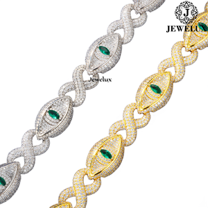 High Export Quality Gold Plated <b>Silver</b> Moissanite Diamond Tennis Bracelet Hip Hop Jewelry for <b>Men</b> and Women From Indian Supplier - Product Image 4