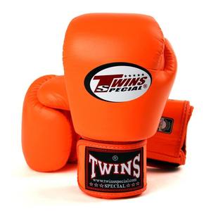 Hot Selling Custom Orange Twin Sanda Boxing Gloves High Quality PU Leather Waterproof Hand Grips Quick Drying for Closure MMA - Product Image 2