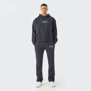 Conjunto Deportivo con Capucha para Hombre, Color Gris Jaspeado, Corte Regular, Manga Larga, Servicio OEM, Logotipo Personalizado - Product Image 6