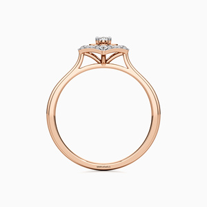 Anillo de Halo con Diamante Cultivado en Laboratorio con Corte de Pera de Lujo Vaayu Jewels para Mujer, Oro de 10K/14K/18K y Plata 925/935 con Baño de Rodio - Product Image 3