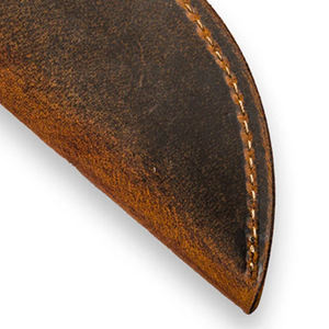 Étui à couteau d'extérieur en cuir véritable avec double passant de ceinture, pochette de rangement pour couteaux, sac de transport pour outils de camping à la taille - Product Image 5