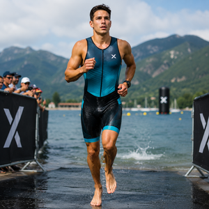 Combinaison de triathlon X Sports City, couleur dégradée, respirante, en spandex et nylon, fermeture éclair intégrale sur le devant, logo, taille adulte, fabricant direct, OEM - Product Image 5