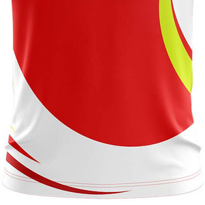 Polo Rojo de Manga Corta para Hombre con Patrón Geométrico, de Secado Rápido, Tejido de Poliéster, Corte Deportivo, Largo Regular - Product Image 4