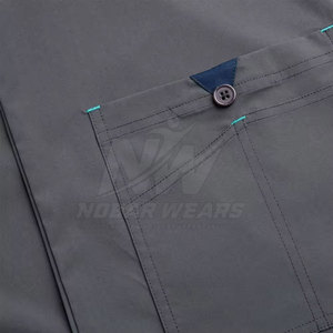 Haut de blouse médicale classique pour hommes, uniforme médical pour médecins, infirmières et personnel de laboratoire, avec tissu respirant et logo personnalisé - Product Image 6