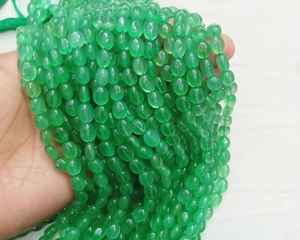 ลูกปัดควอตซ์สีเขียวสตรอว์เบอร์รีทรงรีขนาด 5x7 ถึง 8x10 มม. สำหรับทำเครื่องประดับ - Product Image 6