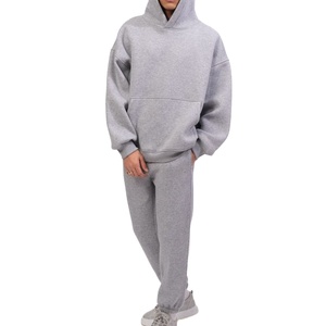 OEM Custom Logo Men's Acid Wash 100% Polyester Oversized Hooded Solid Tracksuit 3D for Jogger Set Manufacturer - Product Image 1