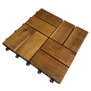 Baldosas de Madera de Acacia Antideslizantes e Impermeables de Fácil Instalación, Piso de Patio Exterior Encastrable - Product Image 6