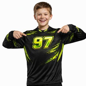 เสื้อเจอร์ซีย์โมโตครอส MX พิมพ์ลายตามสั่งสำหรับผู้ใหญ่ แขนยาว สำหรับแข่งรถ ATV มอเตอร์ไซค์ กีฬา แห้งเร็ว ระบายอากาศได้ดี - Product Image 1