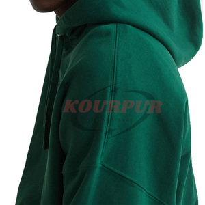 เสื้อฮู้ดดี้ผู้ชายสีเขียว ผ้าฝ้าย 100% เฟรนช์เทอร์รี่ สไตล์ลำลอง มีกระเป๋า ทรงโอเวอร์ไซส์ เหมาะสำหรับใส่ในฤดูใบไม้ร่วง - Product Image 5