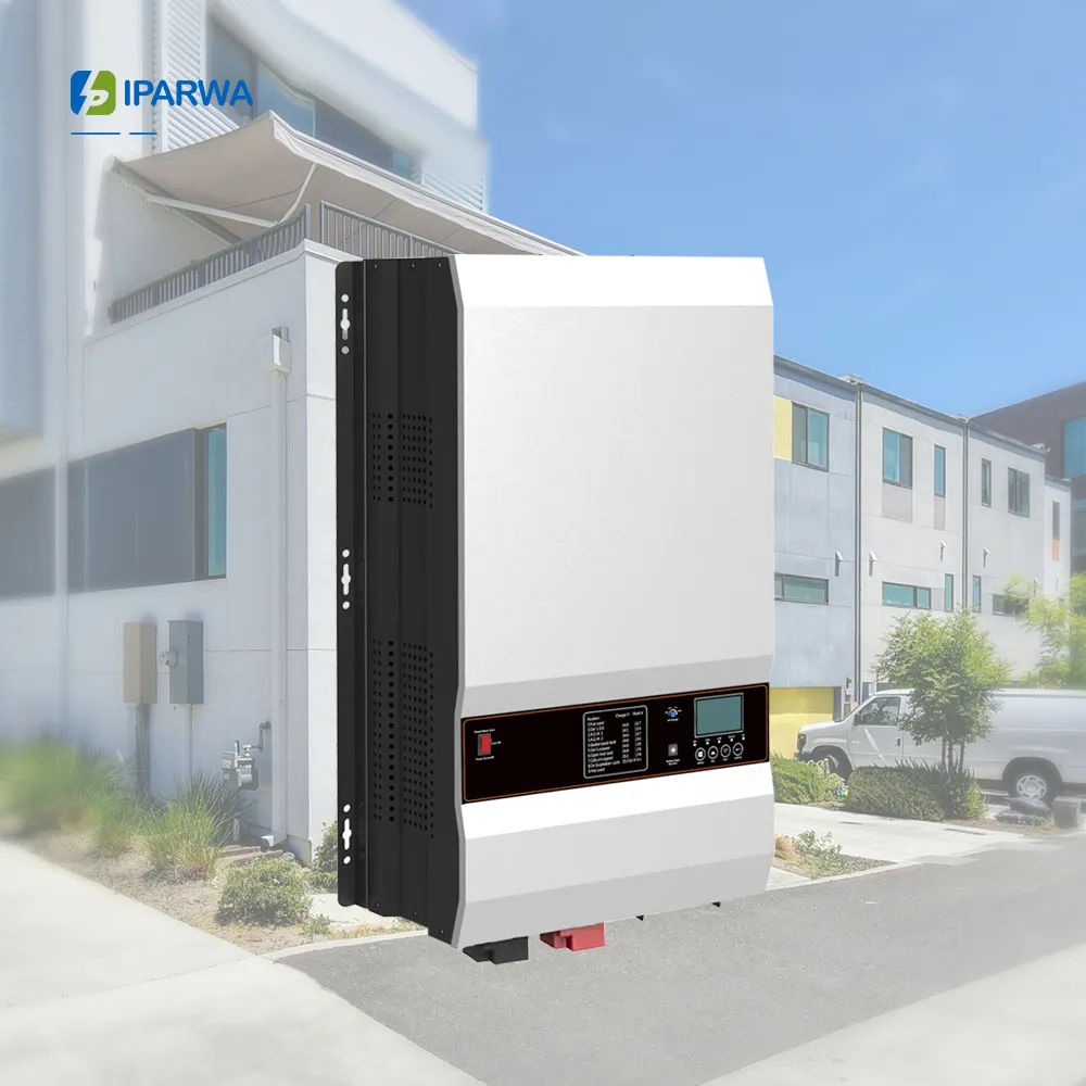 Iparwa विदेशी गोदाम सौर संकर पलटनेवाला एकल चरण 220V 12KW संकर सौर पलटनेवाला