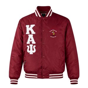 Chaqueta de Béisbol Kappa Alpha Psi, Ropa de Fraternidad Griega Krimson con Diseño Clásico, Comodidad Premium y Estilo Atlético - Product Image 4