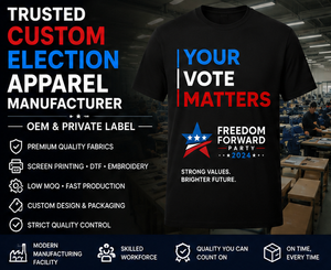Achetez des t-shirts promotionnels personnalisés avec logo imprimé pour les élections, faible quantité minimale de commande, prix spécial, impression en sérigraphie en gros - Product Image 6
