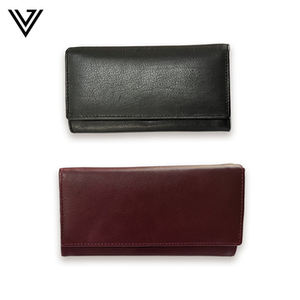 Portefeuille souple en cuir Nappa de qualité supérieure pour femme, design fin et minimaliste, rangement sécurisé pour cartes, prêt pour les voyages, doublure en coton, court - Product Image 5