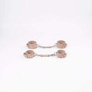 Ensemble Cuir Poignet Cheville Poignets Col Dos Ceinture Retenue Et Laisse Deux Trois Quatre Voies Connecteur 11 Pièces Kit BDSM-0041 - Product Image 5