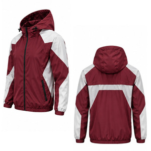 Windbreaker <b>Jacket</b> for <b>Men</b> <b>Lightweight</b> Outdoor Running Water Resistant Full Zip Hooded Sportswear Private Label OEM Manufacturer - Product Image 6