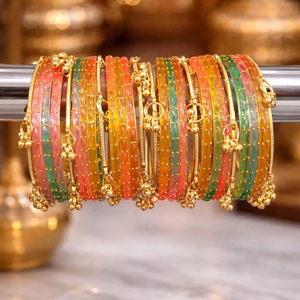 Minimal Glass Silver Plated Fashion <b>Bangles</b> Women Stylish <b>Bangle</b> <b>Set</b> Trendy Stackable Eco-Friendly Wedding Daily Wear Jewelry - Product Image 1