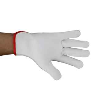 Grain Leather Red & White Color Gardening Assembly Safety Work Industrial <b>Gloves</b> Good Quality Material Made Soft <b>Driver</b> <b>Gloves</b> - Product Image 3