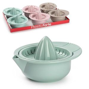 Set Spremiagrumi Manuale PlasticForte 6 Pezzi Rosa Menta Grigio 350ml con Beccuccio Anti-Goccia Facile da Usare in Plastica - Product Image 1
