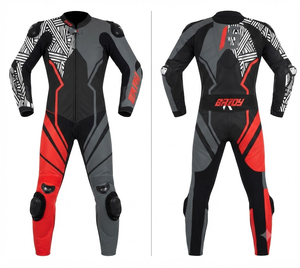 Traje de Carreras Personalizado para Hombre en Cuero Vacuno/Canguro, Mono de Una Pieza con Armadura de Nivel 2 CE, Hecho a Medida, Protección OEM - Product Image 1