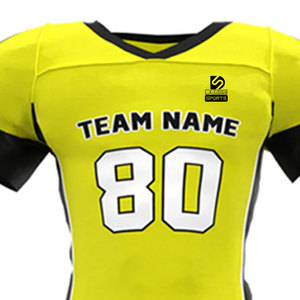 Tenue d'équipe de haute qualité, uniforme de football américain surdimensionné, imprimé, couleurs personnalisables, logo, durable, 100% polyester, dernier design - Product Image 6