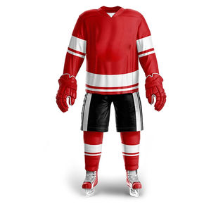 Service OEM - Ensemble d'uniformes de hockey sur glace les plus vendus - 100% polyester - Logo personnalisé - Respirant - Séchage rapide - Écologique - Léger - Product Image 1
