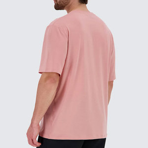 ผู้ผลิตเสื้อผ้า OEM ขายส่ง เสื้อยืดโอเวอร์ไซส์ทรงหลวมสำหรับทุกเพศ แบบเรียบ ไม่มีลาย พิมพ์โลโก้ตามสั่ง ผ้าฝ้าย 100% แห้งเร็ว - Product Image 5