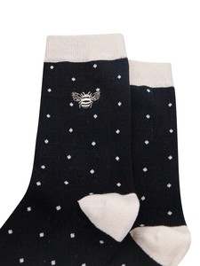 SPLENDID APPAREL Chaussettes unisexes noires à pois blancs en polyester tricoté respirant pour usage quotidien style printemps - Product Image 3