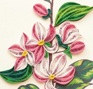 Carte de vœux artisanale en quilling, motif floral, avec enveloppe, art floral en papier, idéale pour les cadeaux - Product Image 2