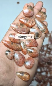 Natural Orange Sunstone Mix Shape Cabochon Polished Loose Gemstone Sunstone Wholesale Lot for Jewelry or Gift to Her Sunstone - Product Image 4