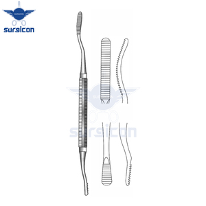 Miller-Colburn Bone File Length 18 cm / 7 Inch Width 5 mm Double-Ended Surgical Bone <b>Filing</b> Instrument with Plain Serrations - Product Image 2