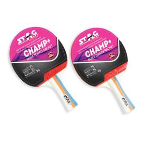 Stag Iconic Champs+ Ensemble de tennis de table professionnel, raquette en bois et caoutchouc avec base en fibre de carbone, certifié ITTF, portable pour l'entraînement - Product Image 4