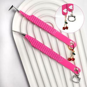 Pinzas para Pestañas de Acero Inoxidable Rosa con Dijes de Frutas, Punta de Precisión para Extensión de Pestañas - Product Image 3