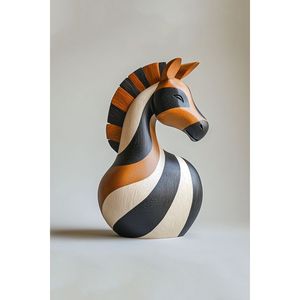 Escultura de Madera India Hecha a Mano por RR Enterprises para una Decoración del Hogar con Estilo - Product Image 1